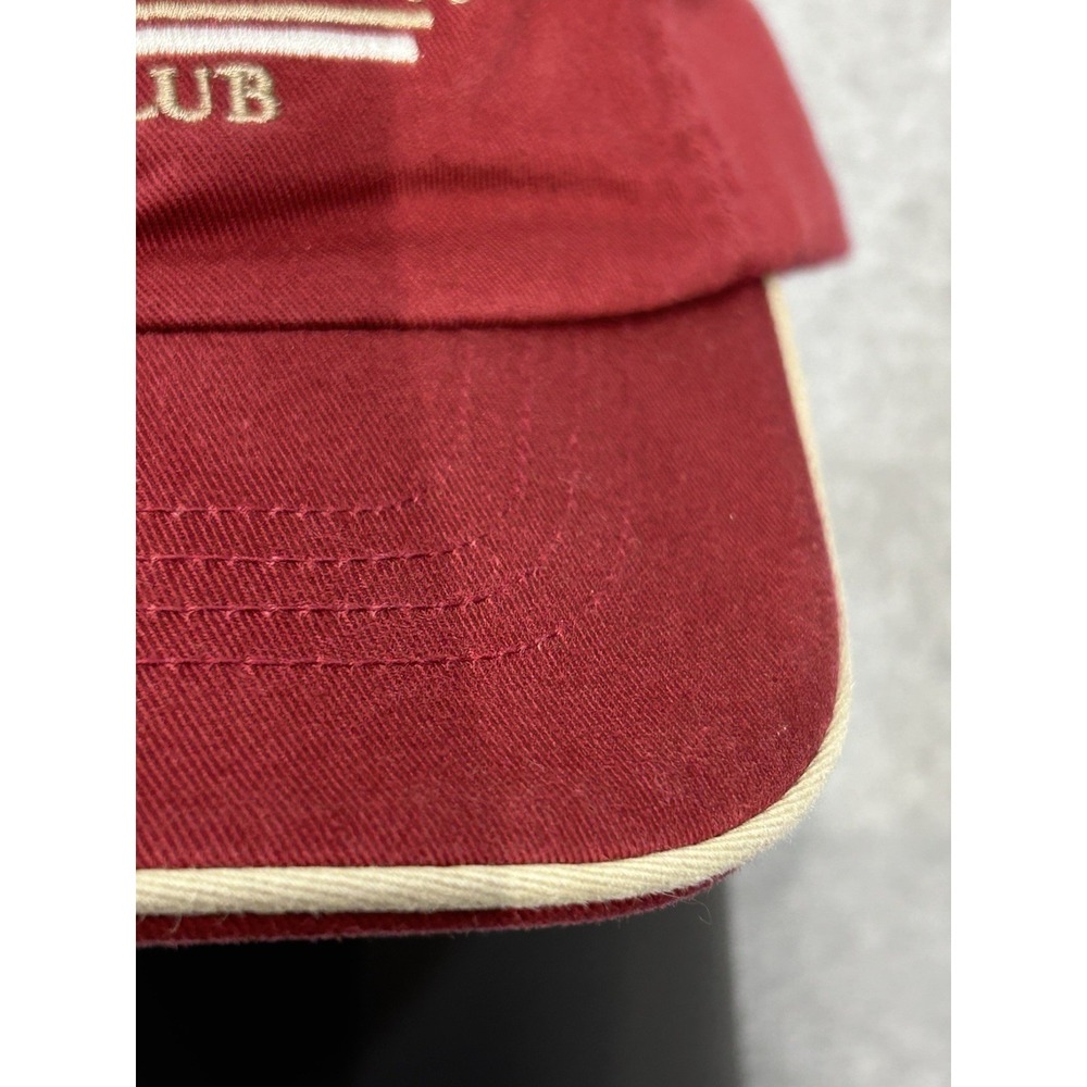 Waterview Texas Golf Club Ball Cap Hat Adjustable Strap Red w/White and Tan - Picture 9 of 9
